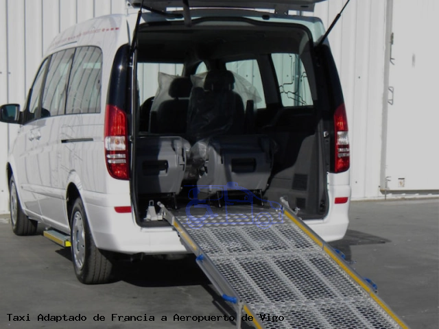 Taxi accesible de Aeropuerto de Vigo a Francia